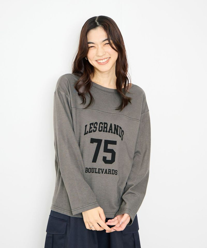 Idnes  2WAYフットボールロゴTシャツ レディース メール便 対応商品商品画像-3