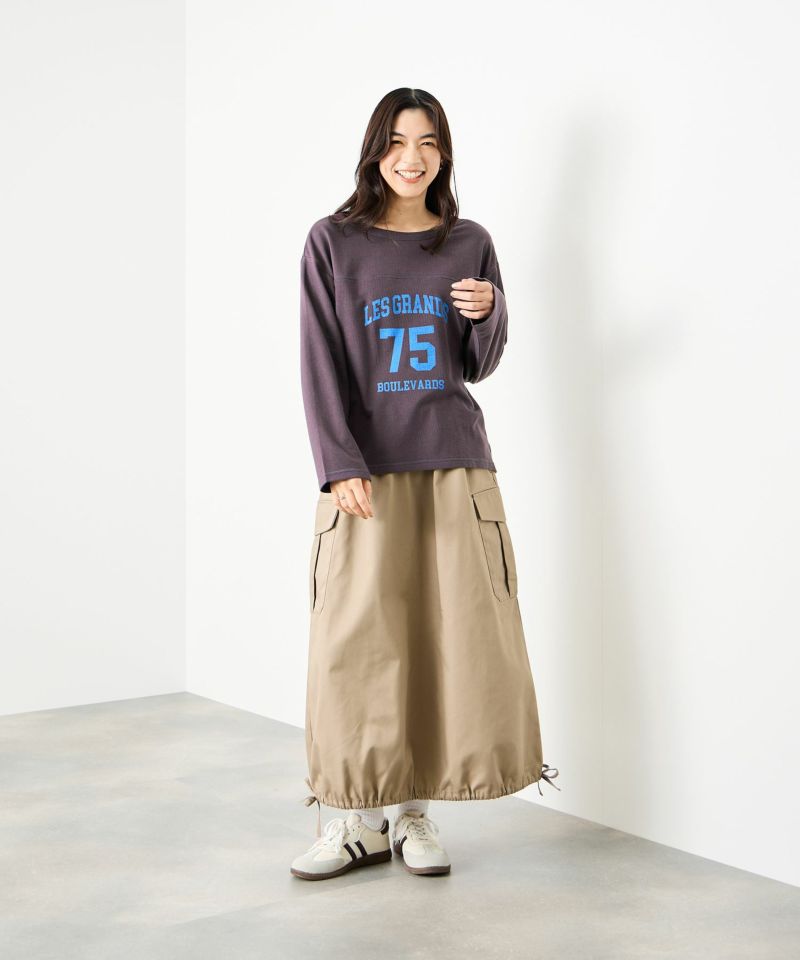 Idnes  2WAYフットボールロゴTシャツ レディース メール便 対応商品商品画像-6