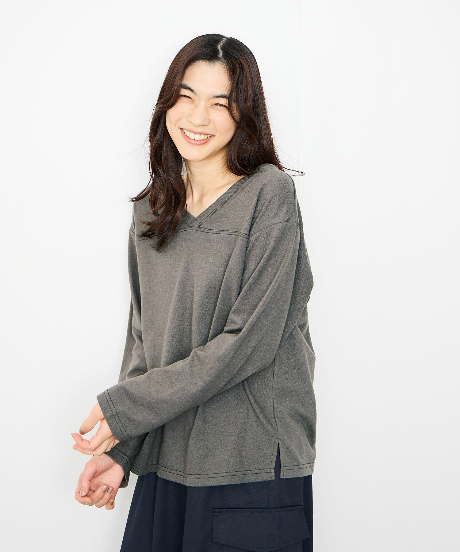 Idnes  2WAYフットボールロゴTシャツ レディース メール便 対応商品商品画像-12