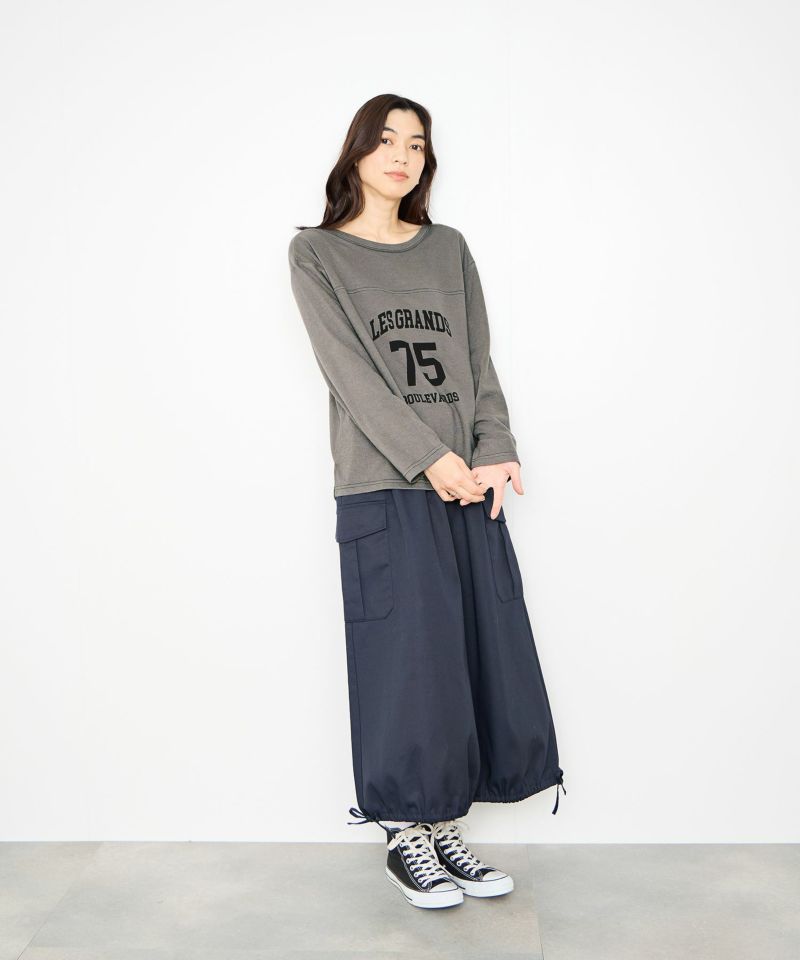 [値下げ]Idnes  2WAYフットボールロゴTシャツ レディース メール便 対応商品商品画像-15