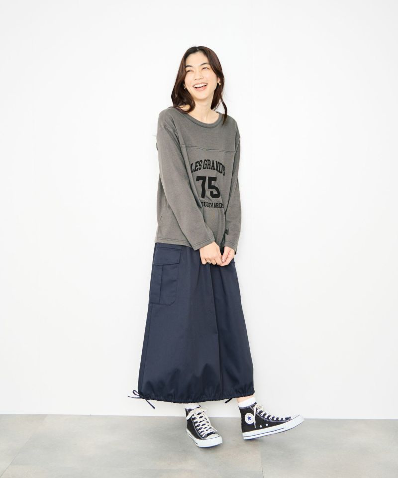 [値下げ]Idnes  2WAYフットボールロゴTシャツ レディース メール便 対応商品商品画像-16