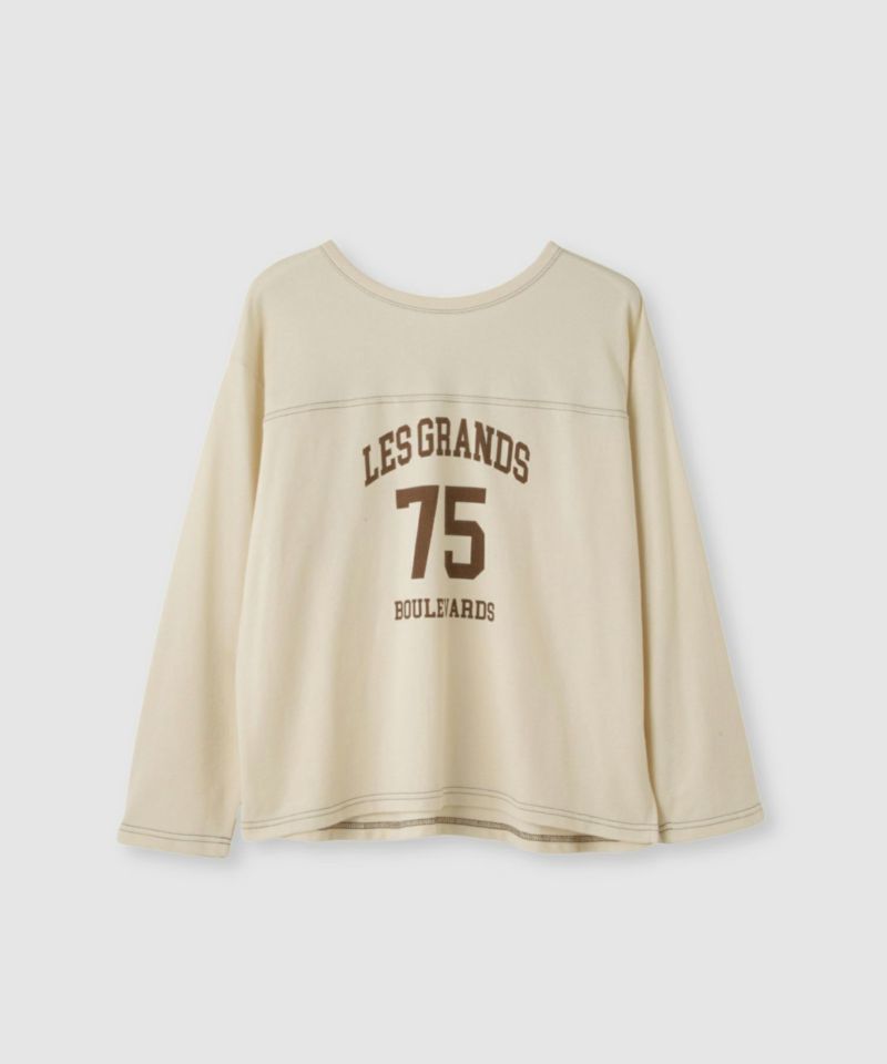 [値下げ]Idnes  2WAYフットボールロゴTシャツ レディース メール便 対応商品商品画像-18