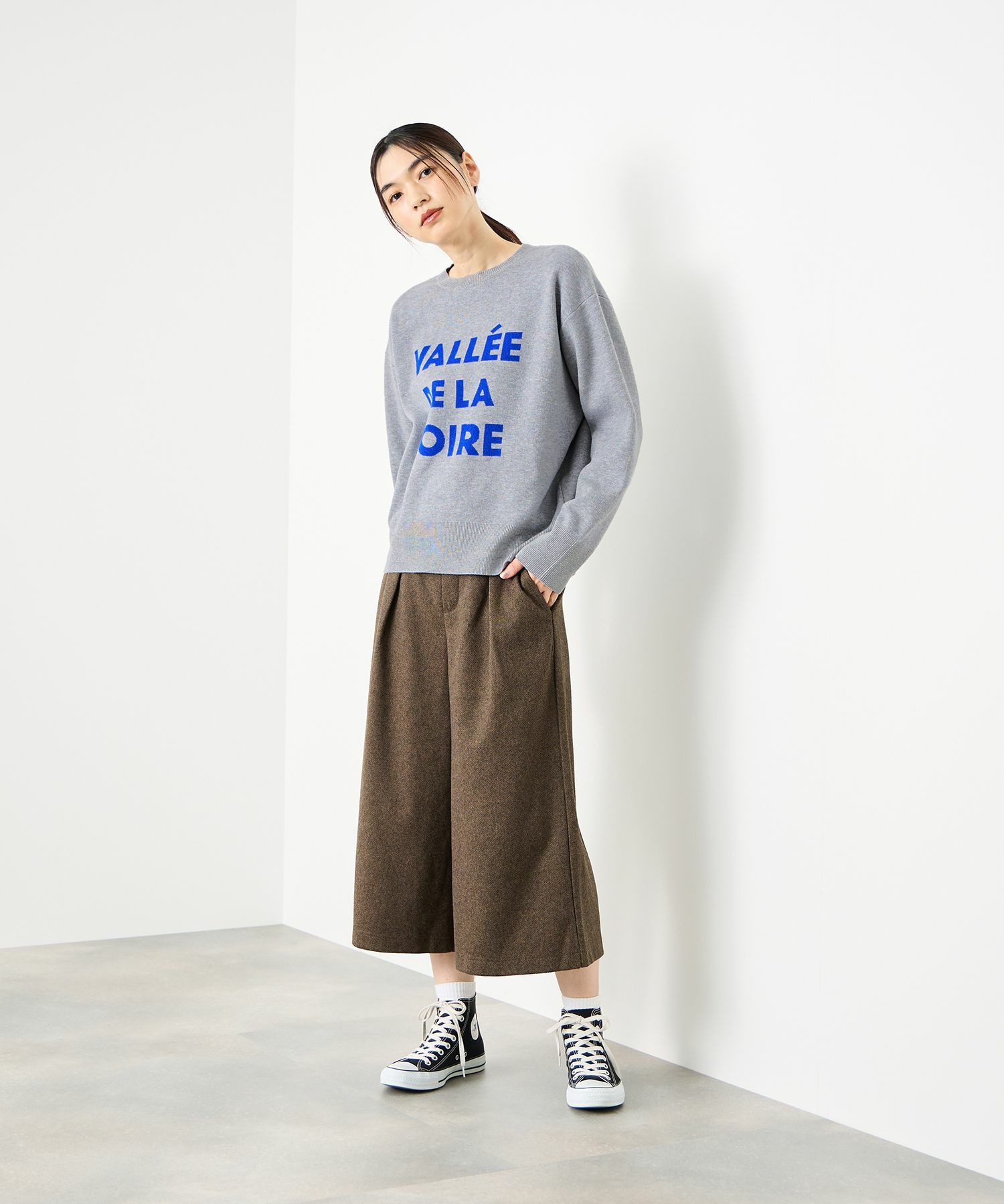 [さらに50%OFF]Idnes  ジャガードロゴニットプルオーバー レディース商品画像-7