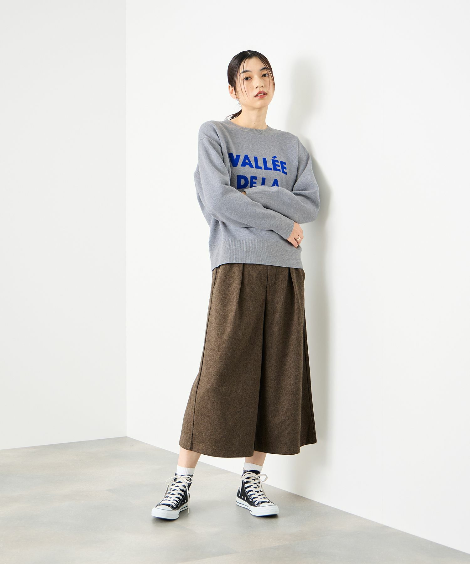 [さらに50%OFF]Idnes  ジャガードロゴニットプルオーバー レディース商品画像-8