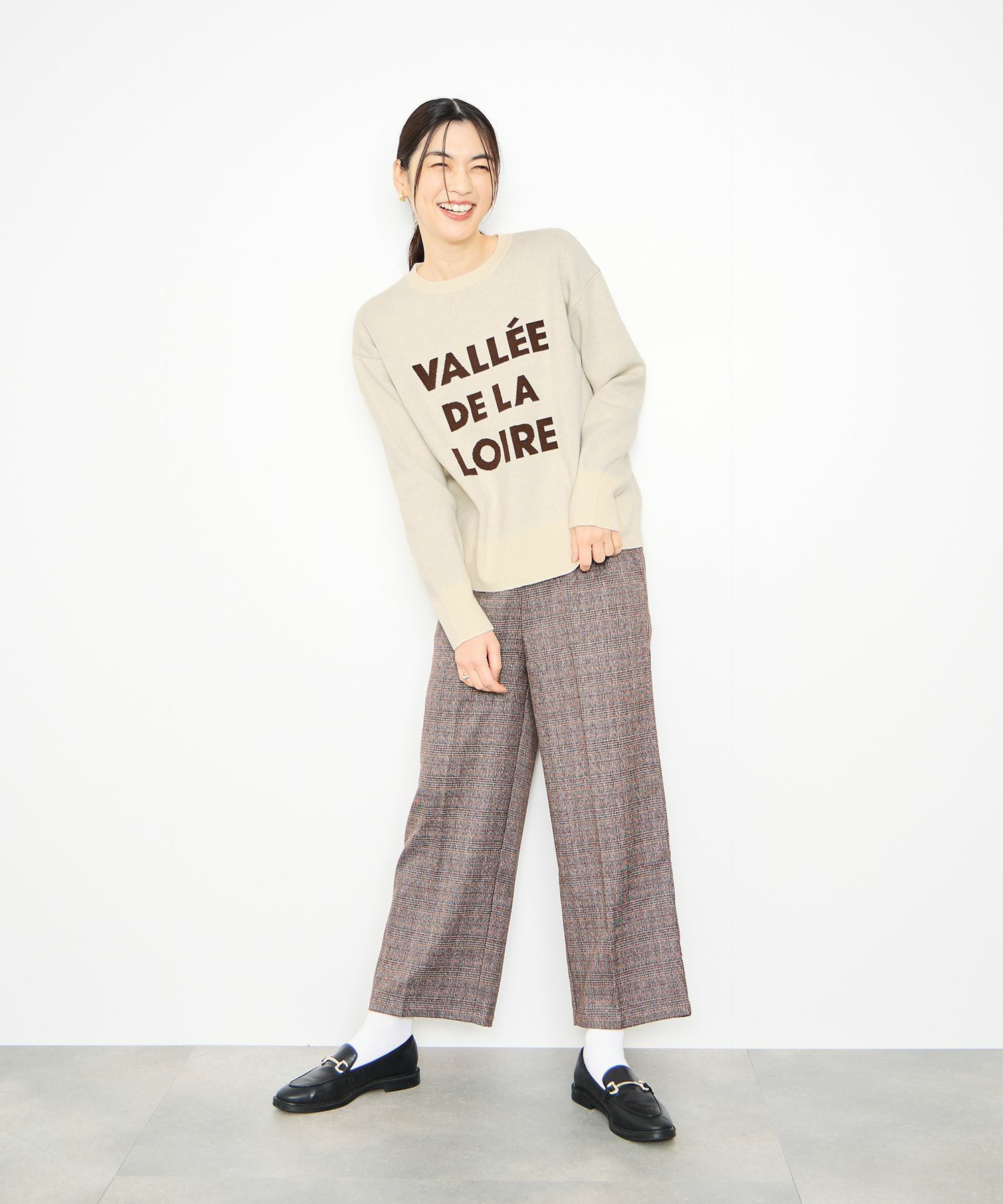 [さらに50%OFF]Idnes  ジャガードロゴニットプルオーバー レディース商品画像-10