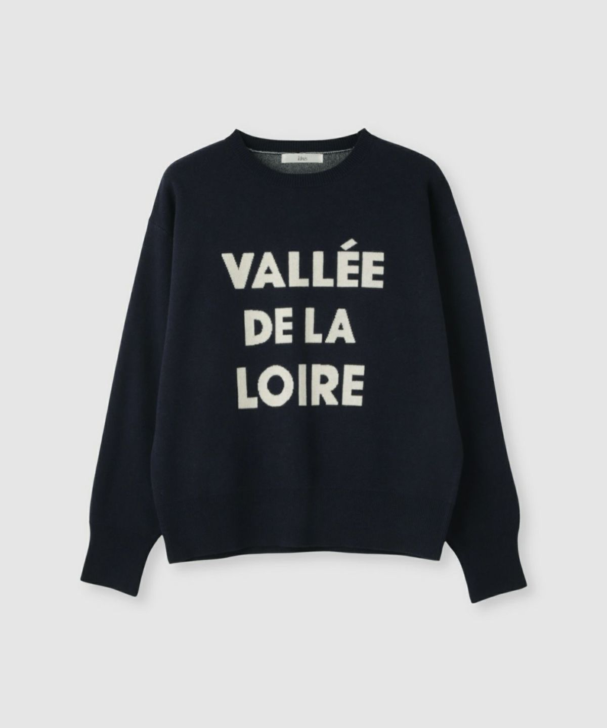 Idnes ジャガードロゴニットプルオーバー レディース