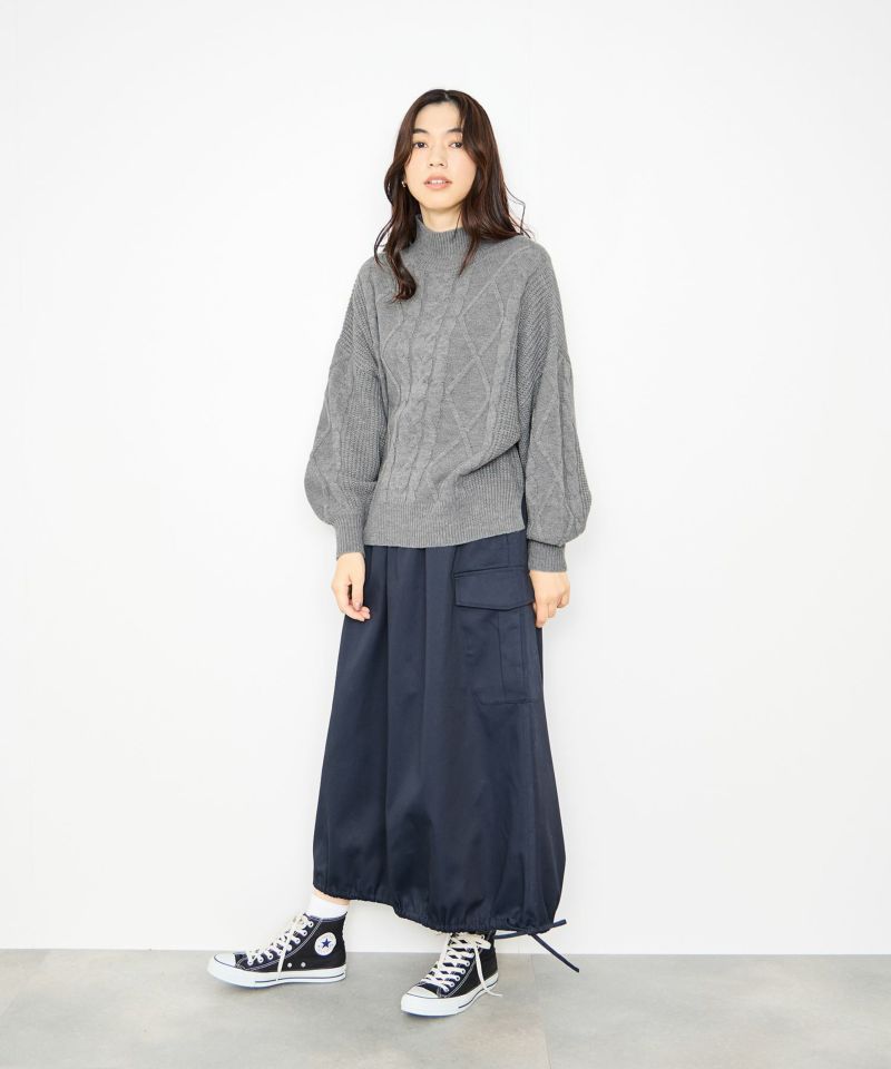 Idnes ケーブルハイネックニット レディース商品画像-13