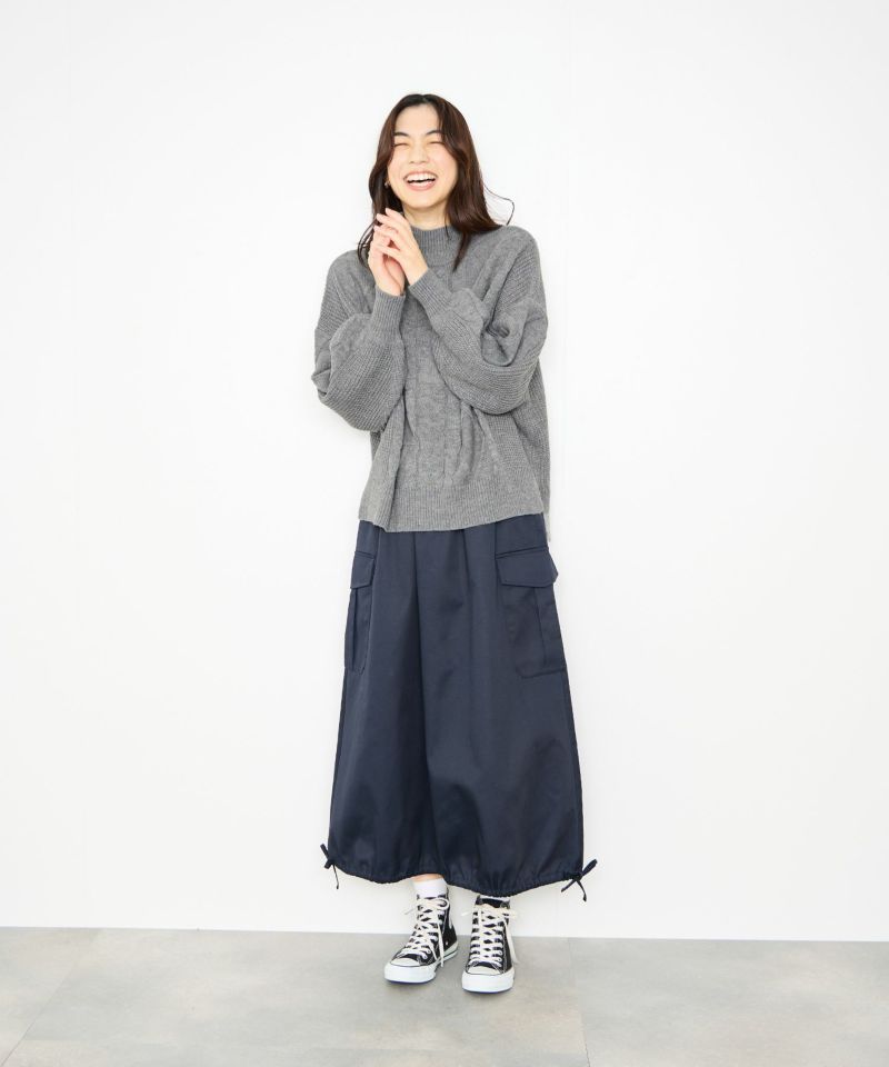 Idnes ケーブルハイネックニット レディース商品画像-14