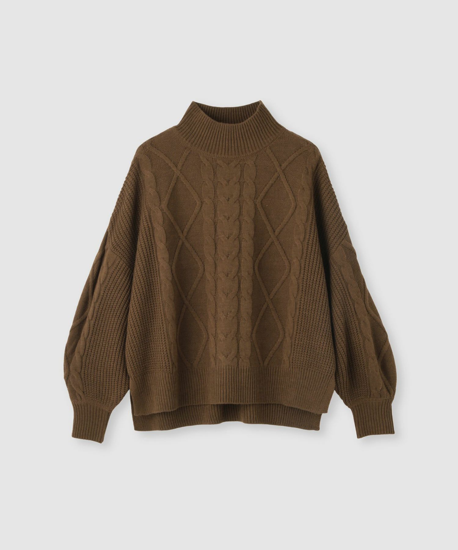 [さらに50%OFF]Idnes  ケーブルハイネックニット レディース商品画像-15