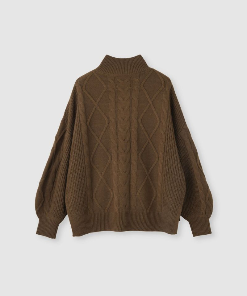 Idnes  ケーブルハイネックニット レディース商品画像-18