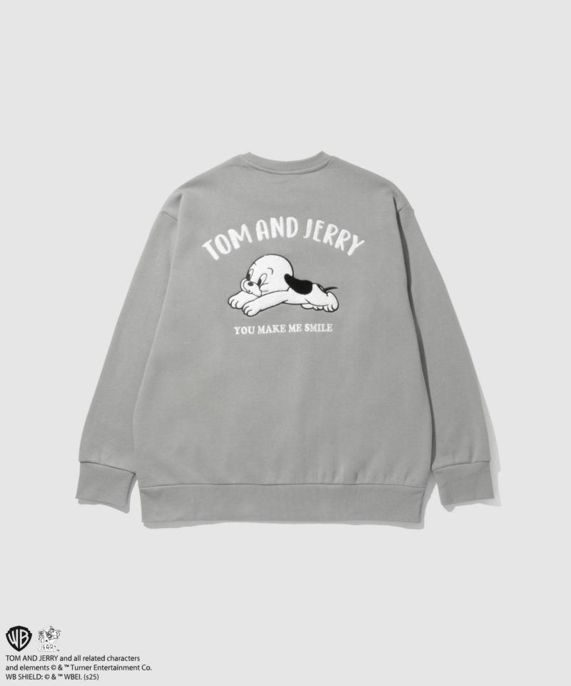 Tom and Jerry 子犬サガラ刺繍トレーナー メンズ商品画像-1