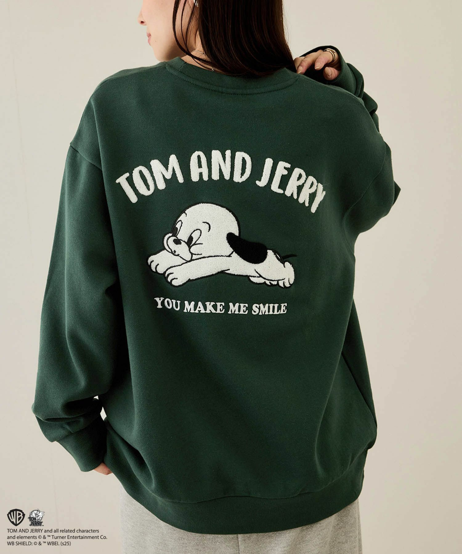 Tom and Jerry 子犬サガラ刺繍トレーナー メンズ商品サムネイル-2