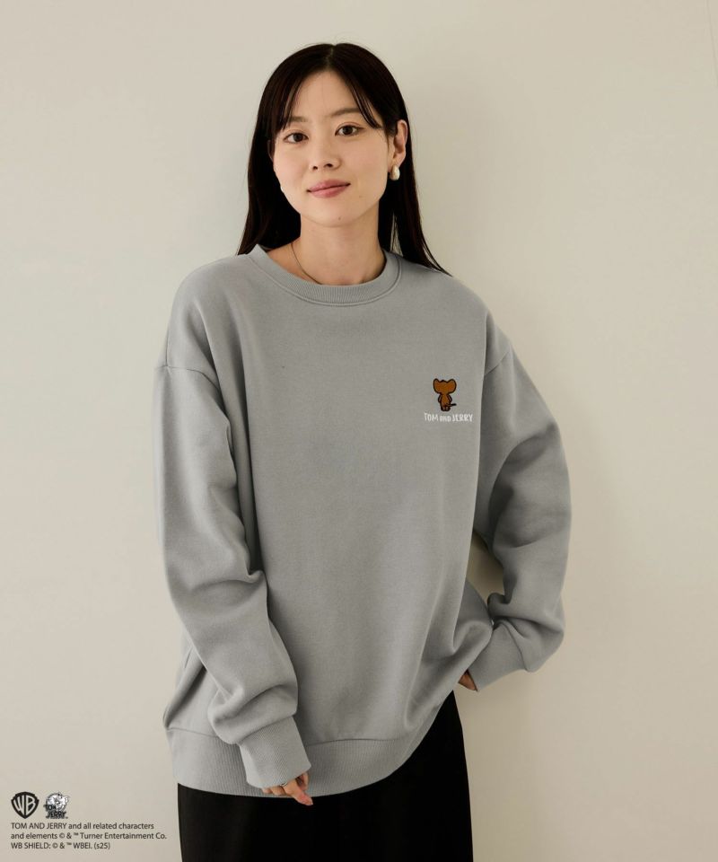 Tom and Jerry 子犬サガラ刺繍トレーナー メンズ商品画像-4