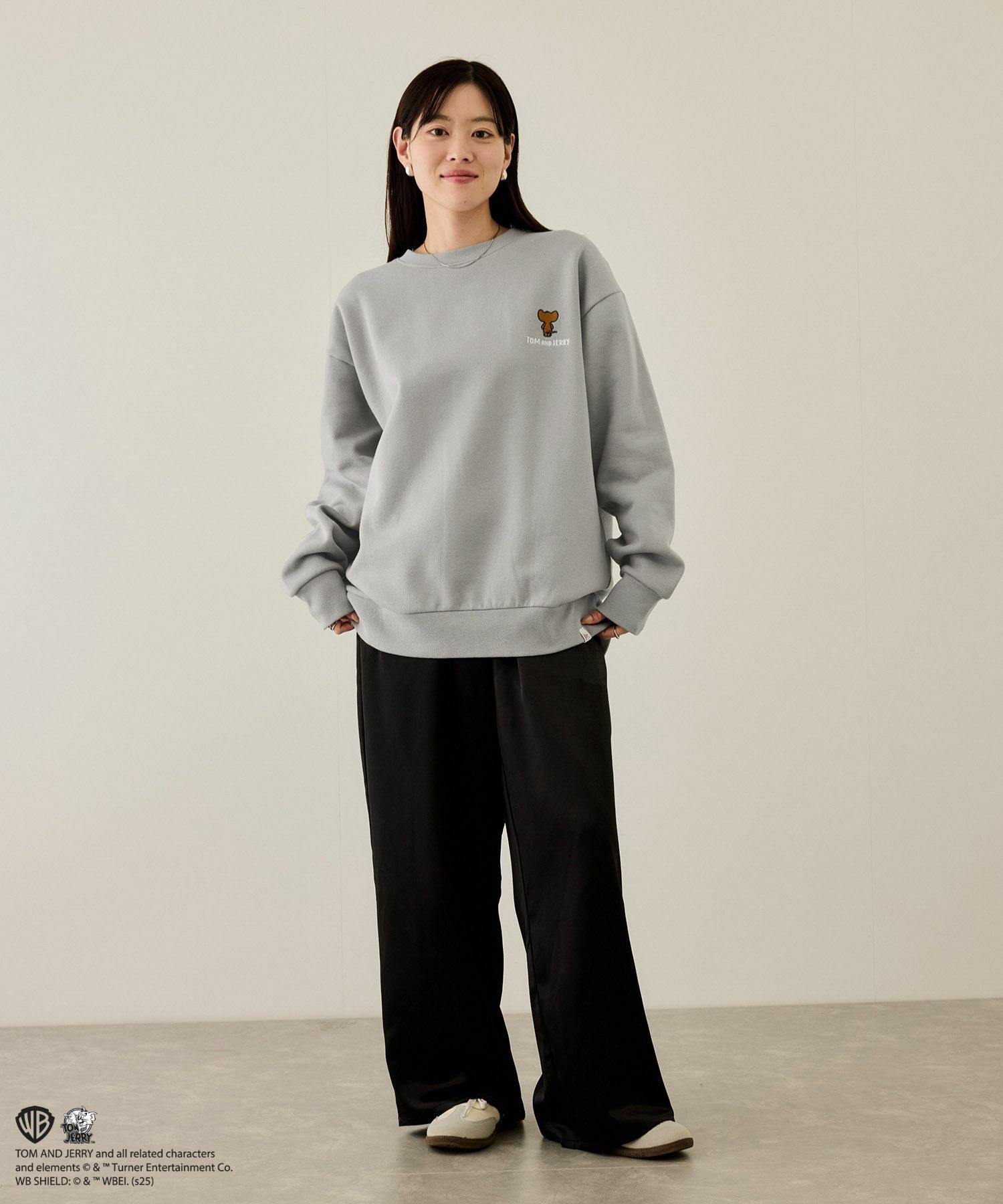 Tom and Jerry 子犬サガラ刺繍トレーナー メンズ商品サムネイル-6