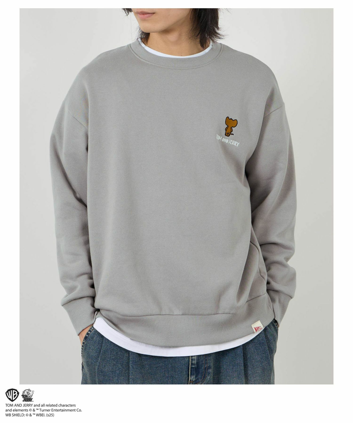 Tom and Jerry 子犬サガラ刺繍トレーナー メンズ商品サムネイル-10