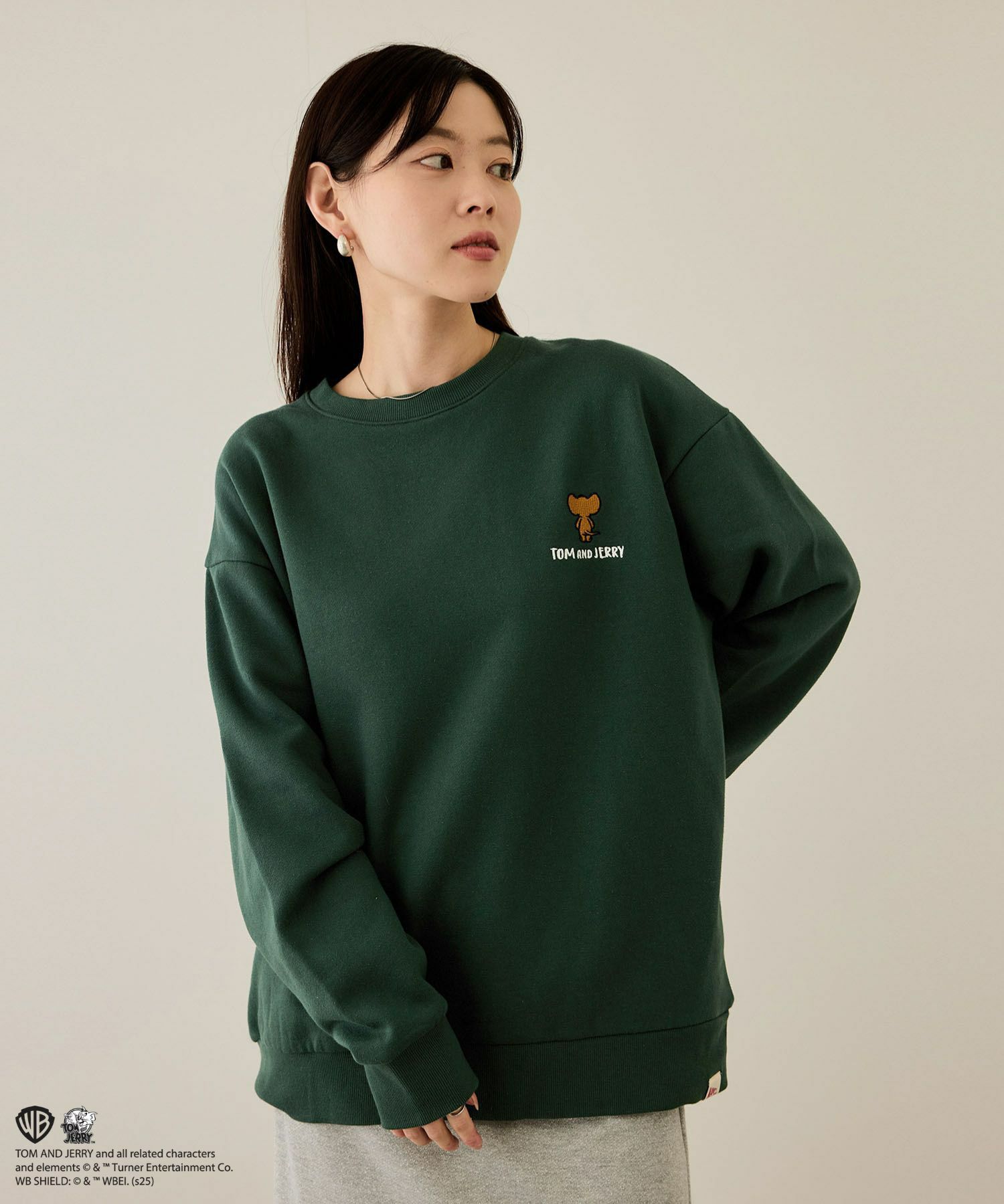 Tom and Jerry 子犬サガラ刺繍トレーナー メンズ商品サムネイル-14