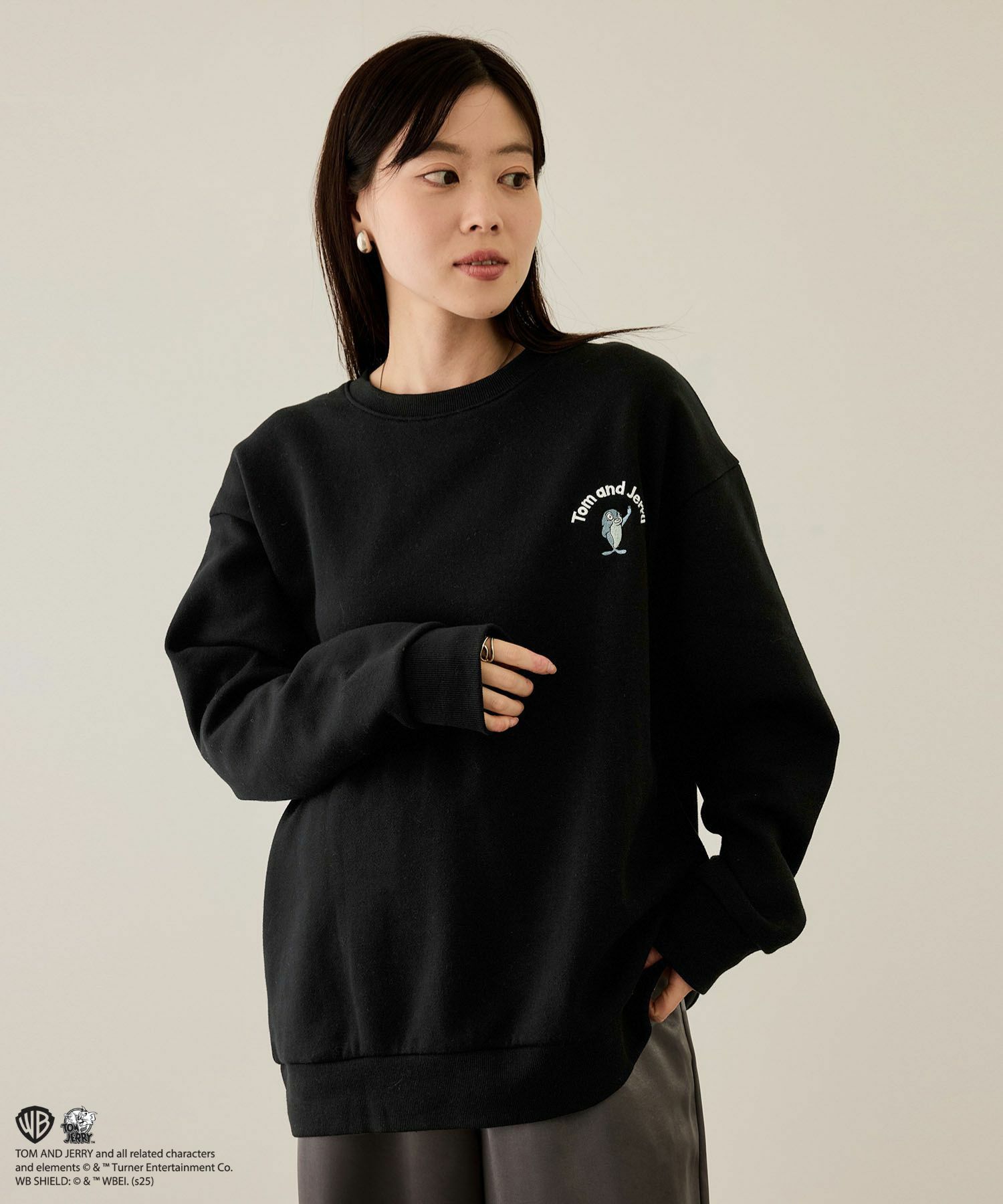 Tom and Jerry 魚総刺繍トレーナー メンズ商品サムネイル-3