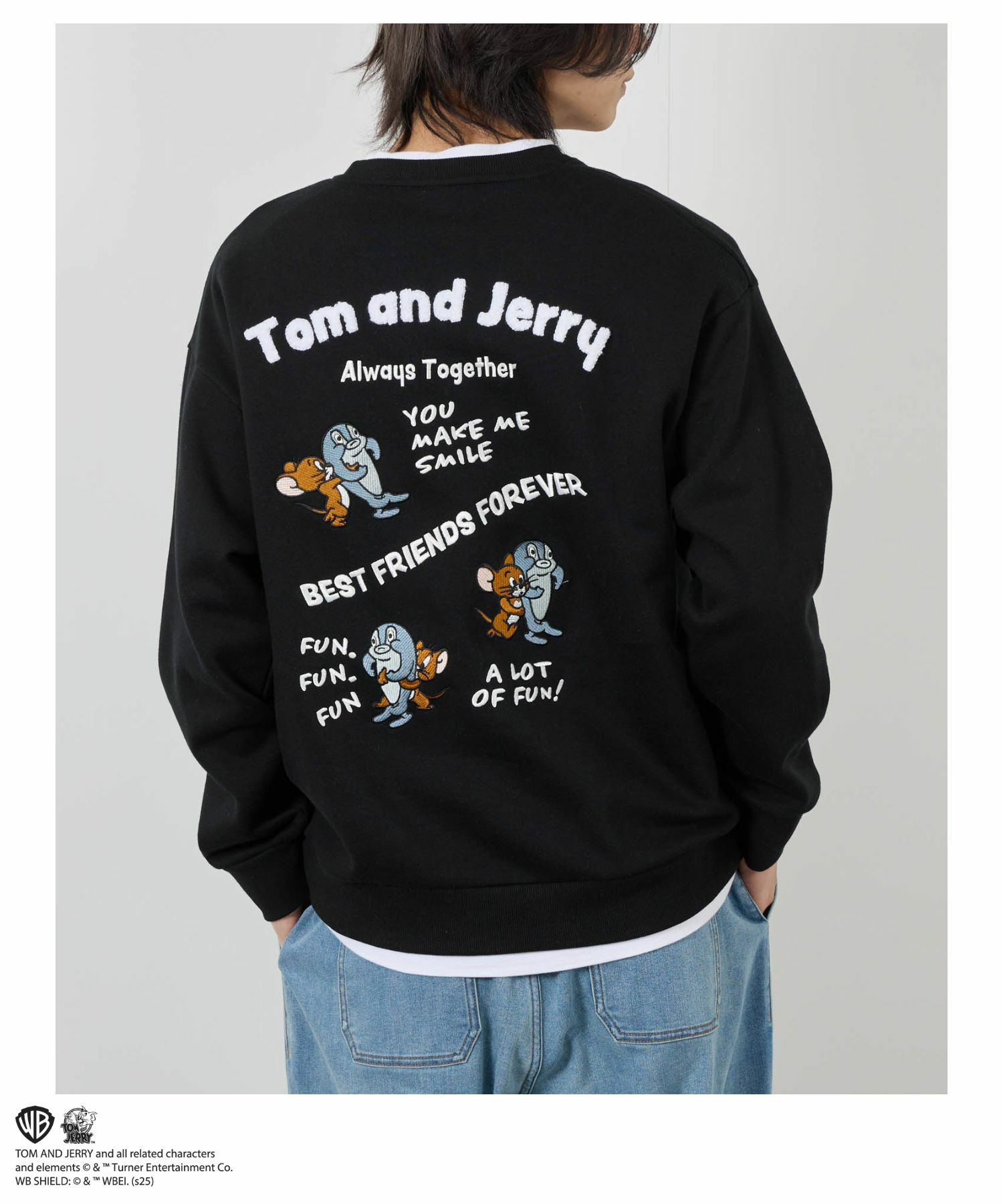 Tom and Jerry 魚総刺繍トレーナー メンズ商品画像-8