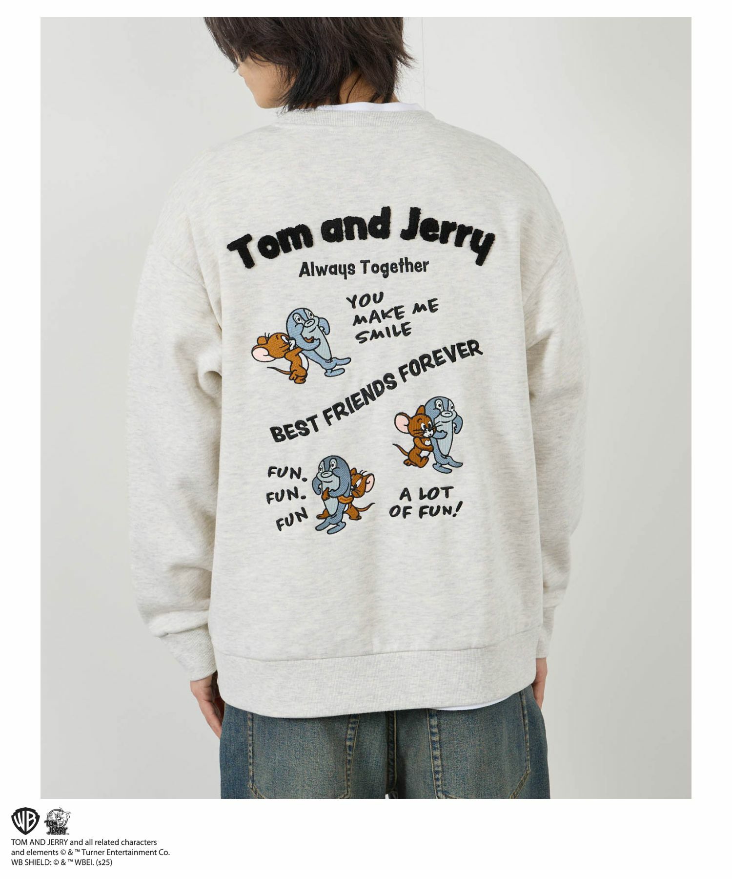 Tom and Jerry 魚総刺繍トレーナー メンズ商品画像-18