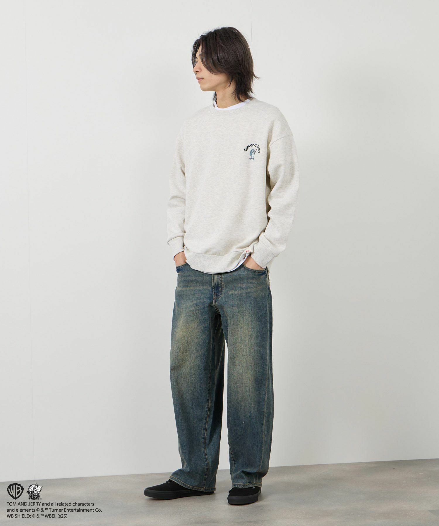 Tom and Jerry 魚総刺繍トレーナー メンズ商品画像-19