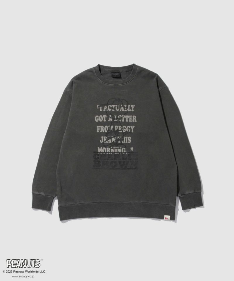 PEANUTS SNOOPY ピグメント加工プリントトレーナー メンズ商品画像-1