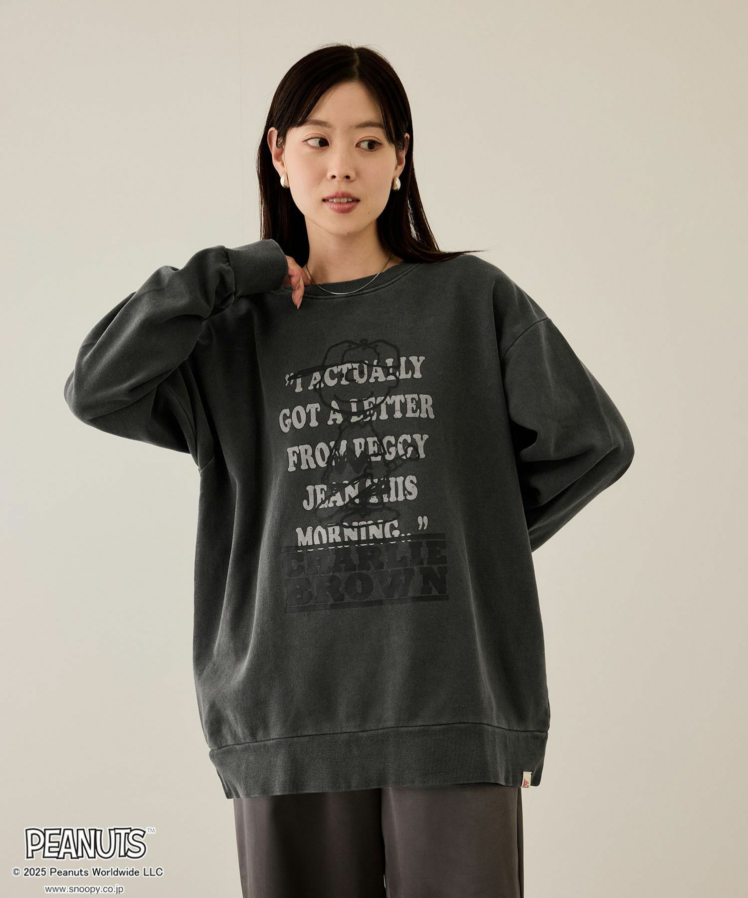 PEANUTS SNOOPY ピグメント加工プリントトレーナー メンズ商品サムネイル-3