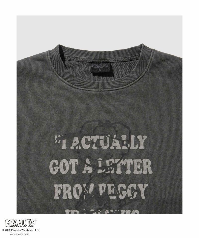 PEANUTS SNOOPY ピグメント加工プリントトレーナー メンズ商品画像-4