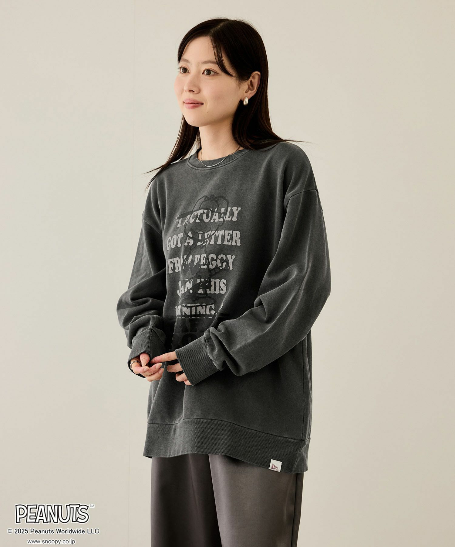 [値下げ]PEANUTS SNOOPY ピグメント加工プリントトレーナー メンズ商品サムネイル-4