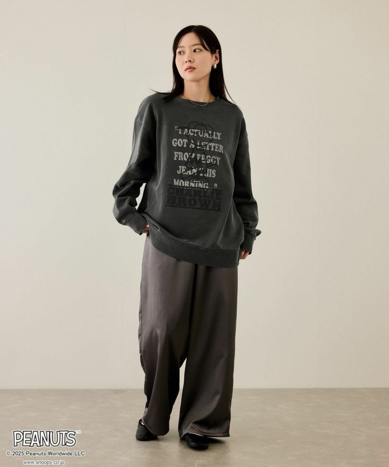 [値下げ]PEANUTS SNOOPY ピグメント加工プリントトレーナー メンズ商品画像-5