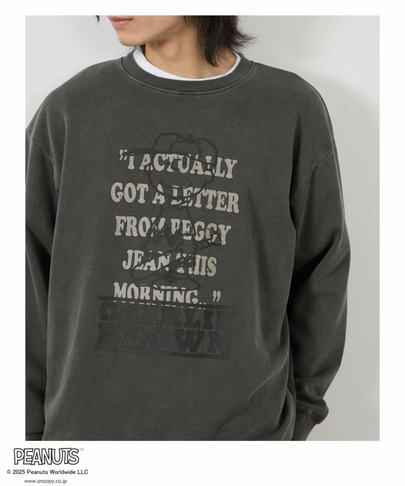 [値下げ]PEANUTS SNOOPY ピグメント加工プリントトレーナー メンズ商品画像-8