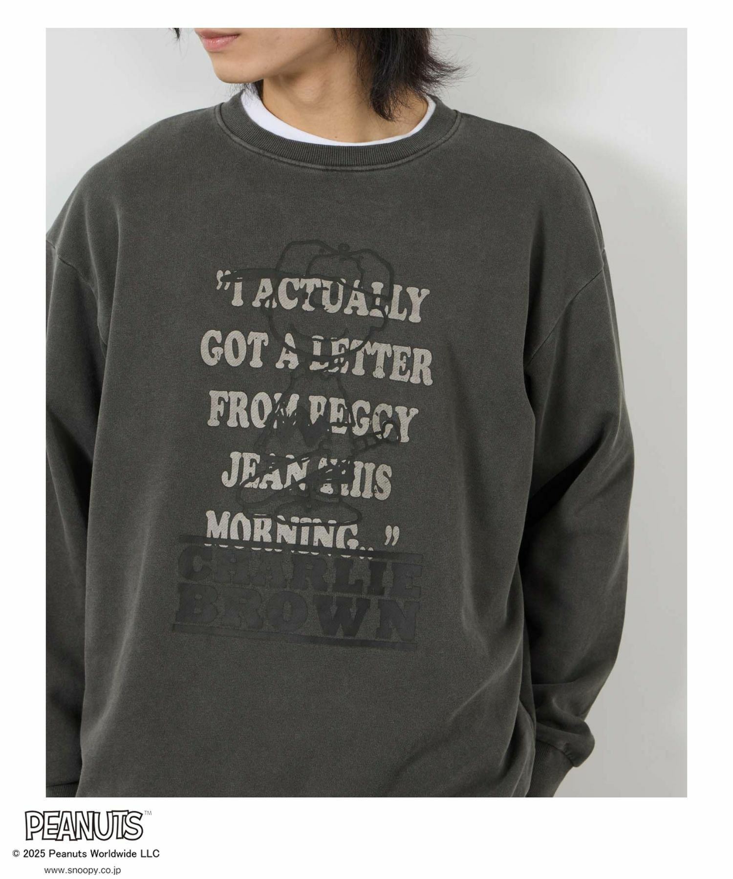 [値下げ]PEANUTS SNOOPY ピグメント加工プリントトレーナー メンズ商品サムネイル-8