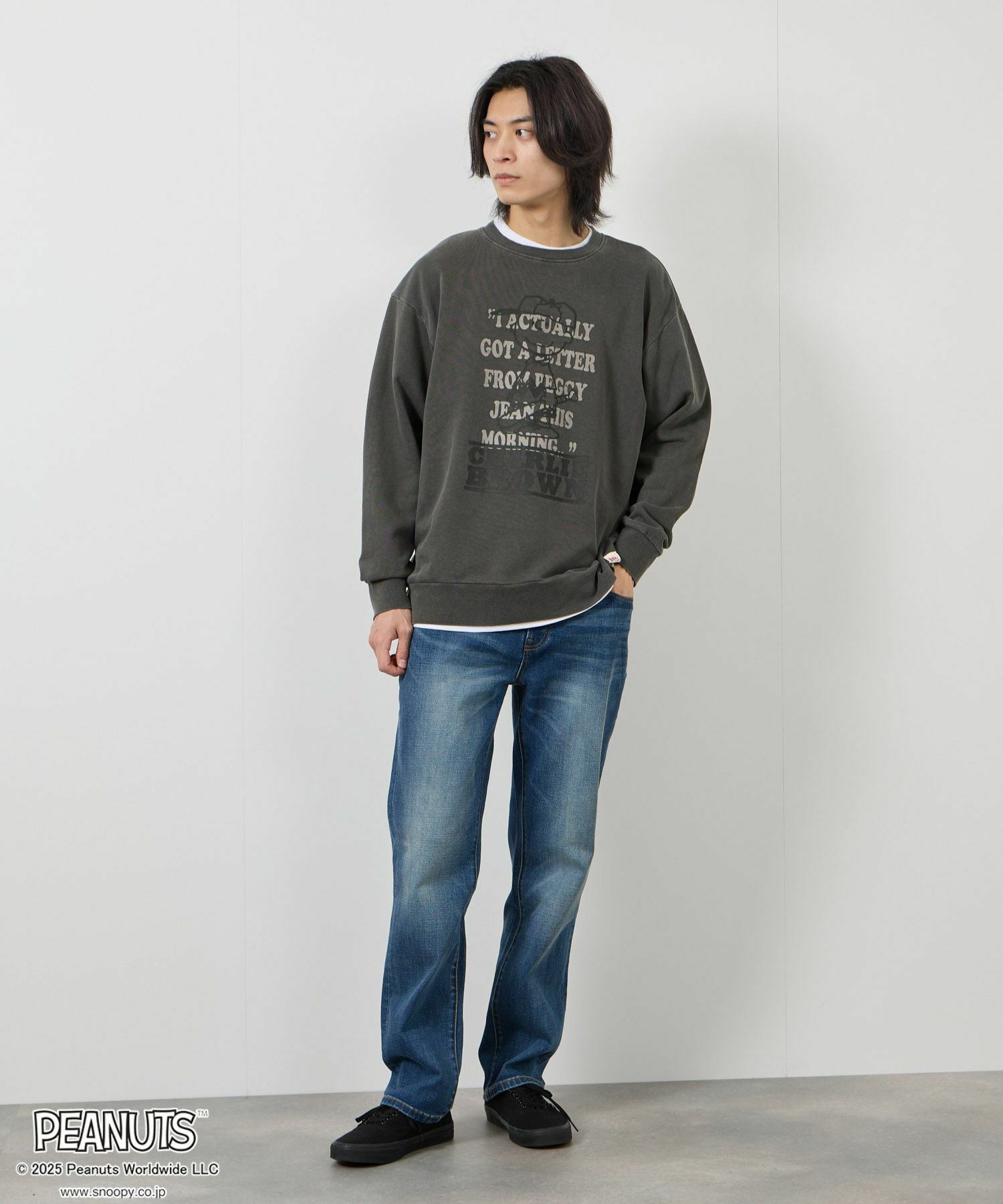 [値下げ]PEANUTS SNOOPY ピグメント加工プリントトレーナー メンズ商品サムネイル-10