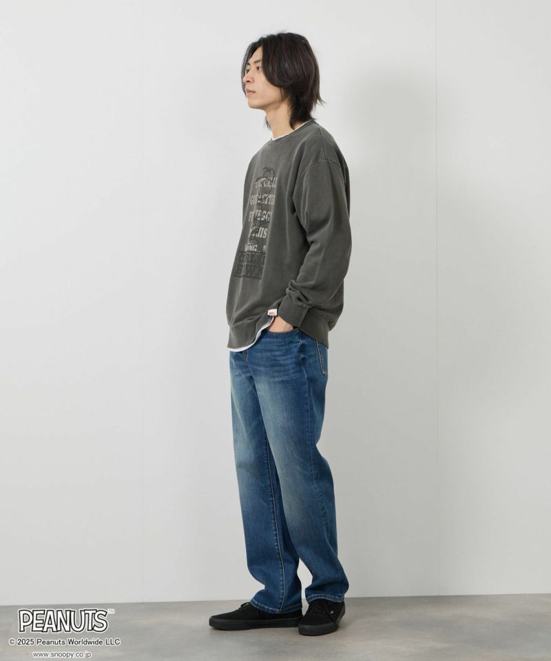 [値下げ]PEANUTS SNOOPY ピグメント加工プリントトレーナー メンズ商品画像-11