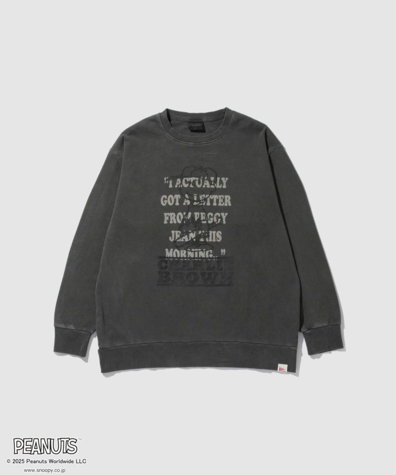 PEANUTS SNOOPY ピグメント加工プリントトレーナー メンズ商品画像-12