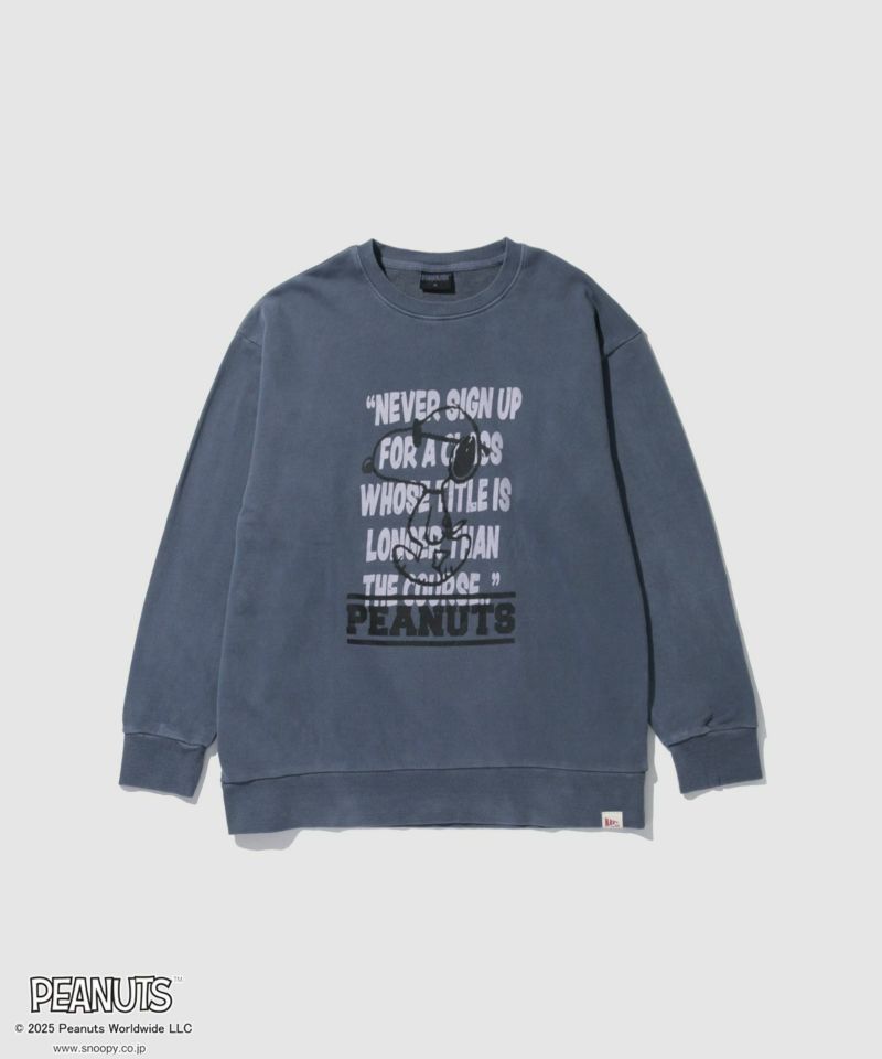 PEANUTS SNOOPY ピグメント加工プリントトレーナー メンズ商品画像-13
