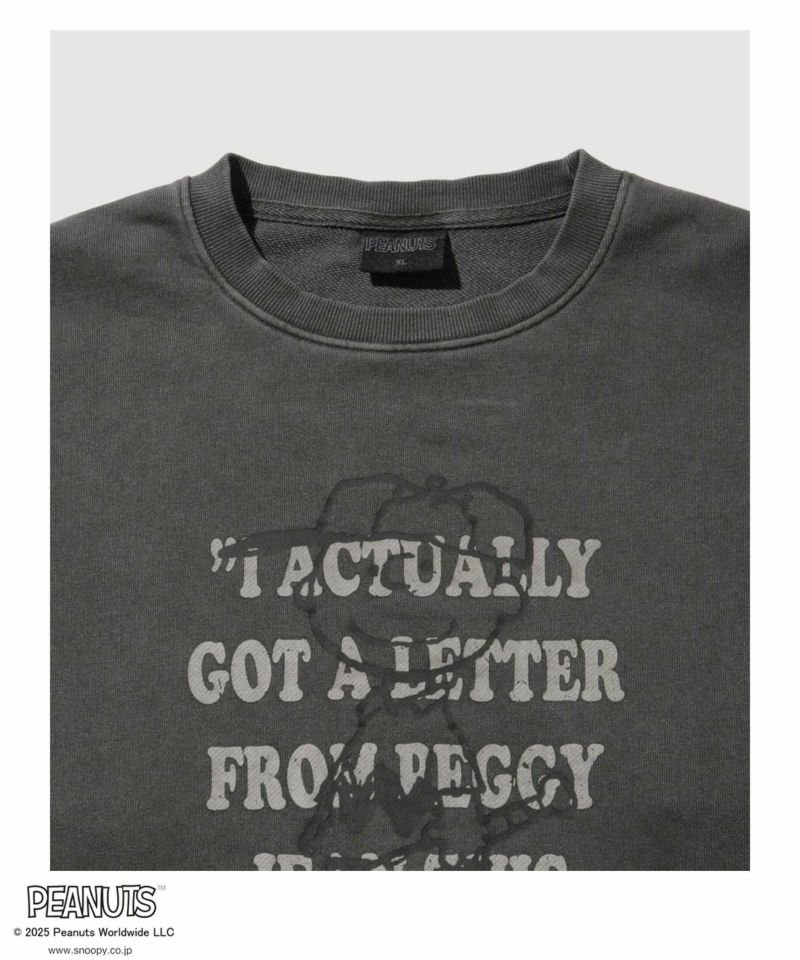 PEANUTS SNOOPY ピグメント加工プリントトレーナー メンズ商品画像-15