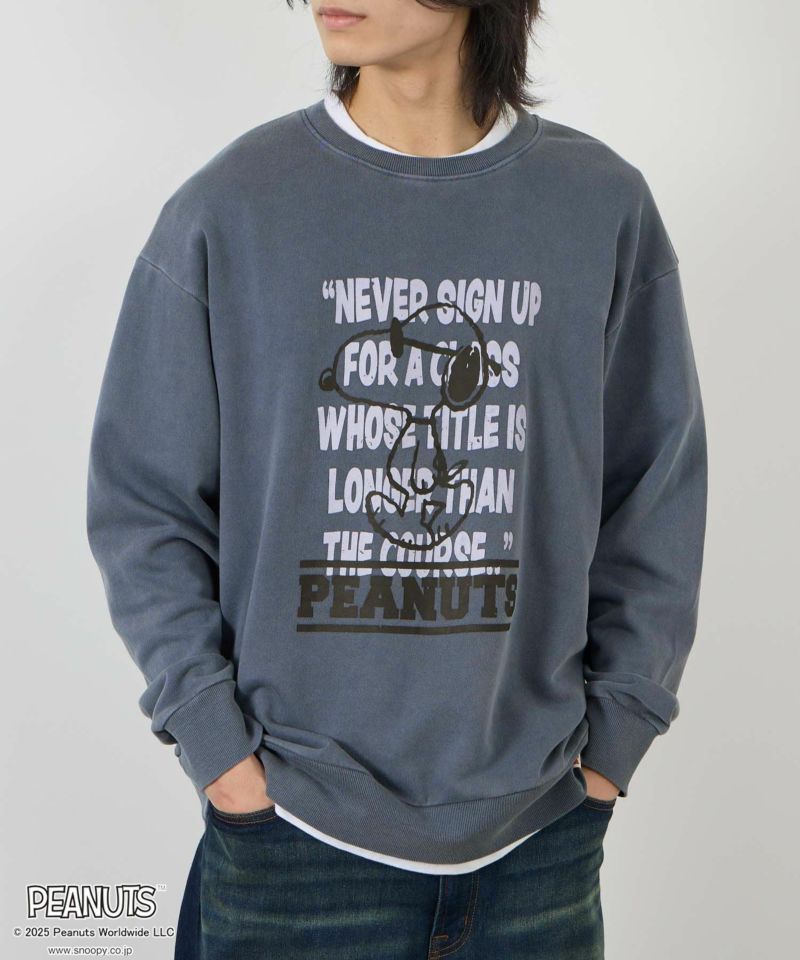 [値下げ]PEANUTS SNOOPY ピグメント加工プリントトレーナー メンズ商品画像-17