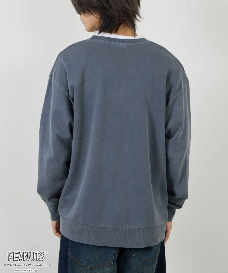 [値下げ]PEANUTS SNOOPY ピグメント加工プリントトレーナー メンズ商品画像-18