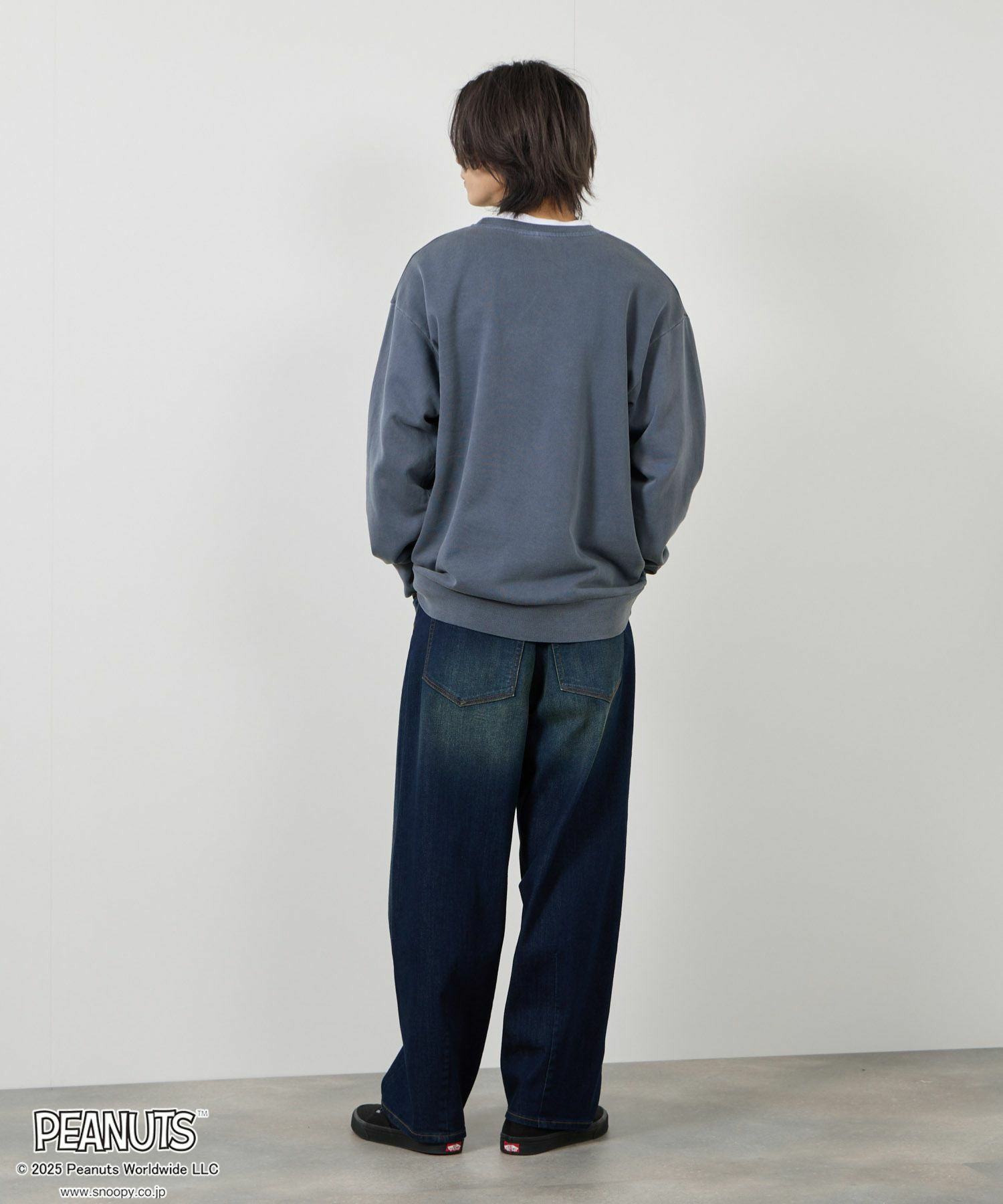 [値下げ]PEANUTS SNOOPY ピグメント加工プリントトレーナー メンズ商品サムネイル-20