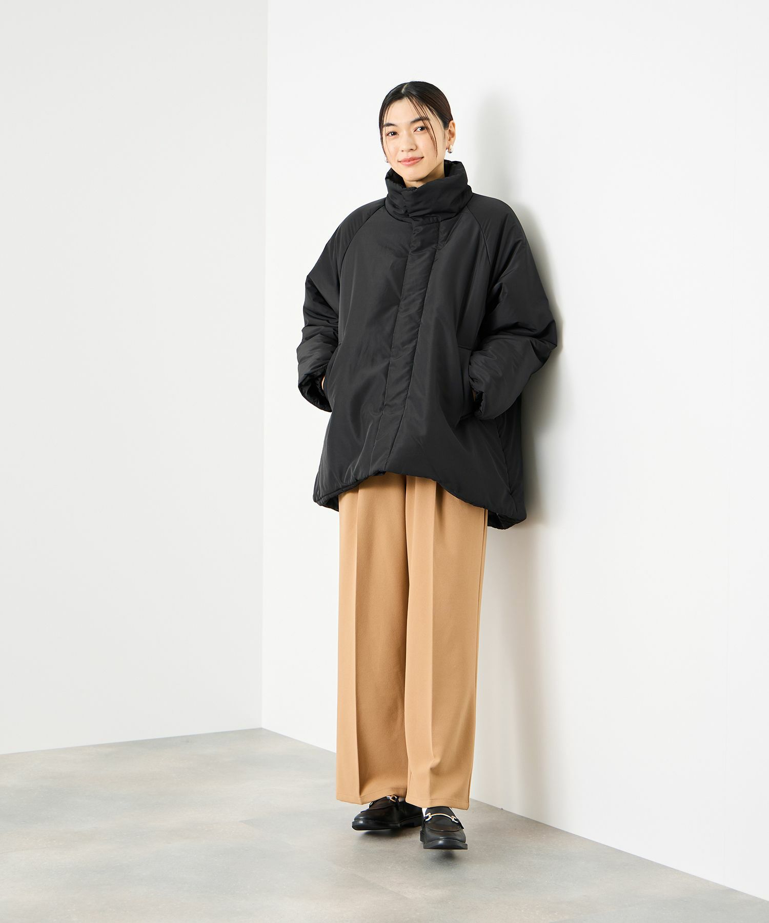 [値下げ]Idnes  コクーン中綿ジャケット レディース商品画像-8