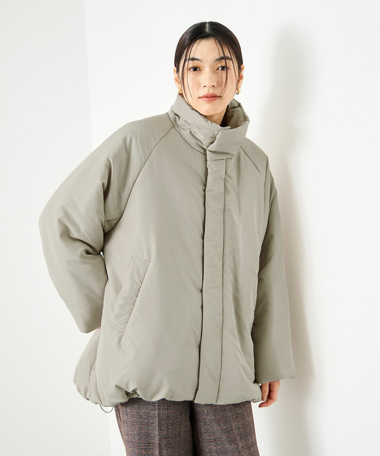 [値下げ]Idnes  コクーン中綿ジャケット レディース商品画像-9