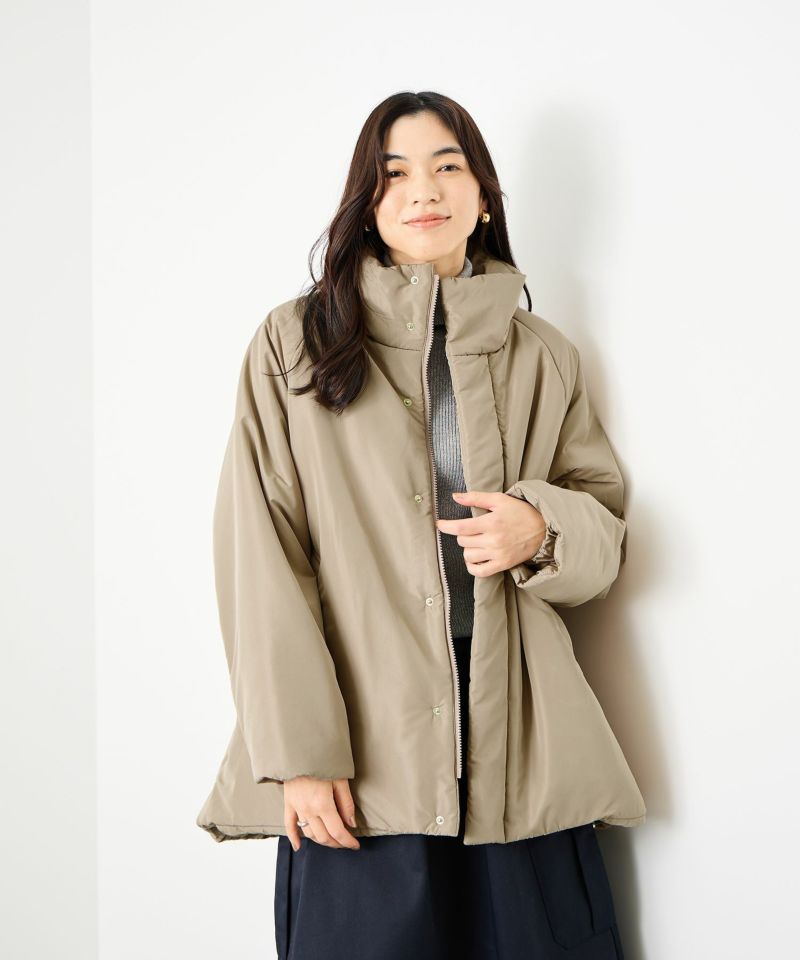 Idnes  コクーン中綿ジャケット レディース商品画像-12