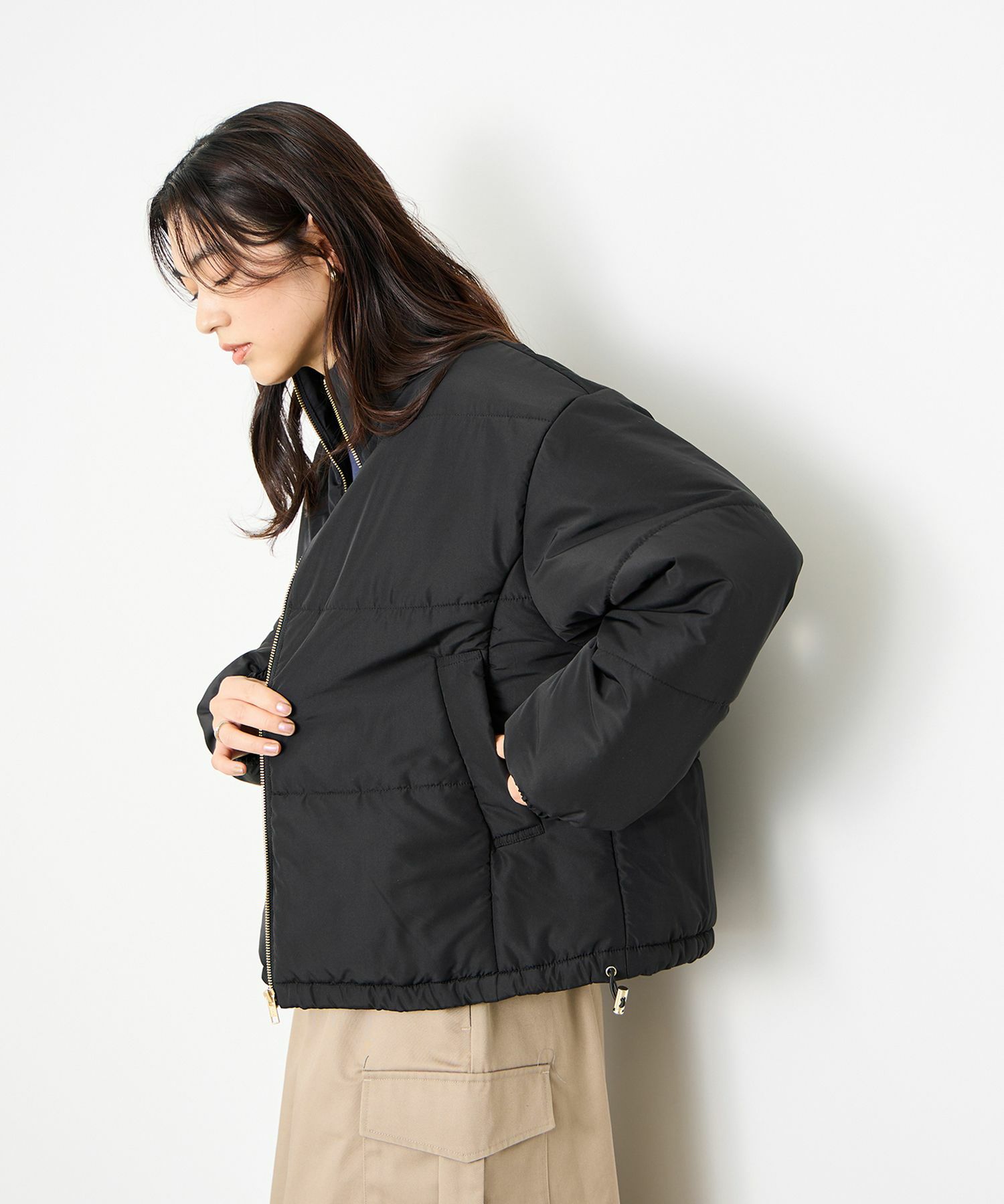 [値下げ]Idnes  コンパクト中綿ジャケット レディース商品画像-6