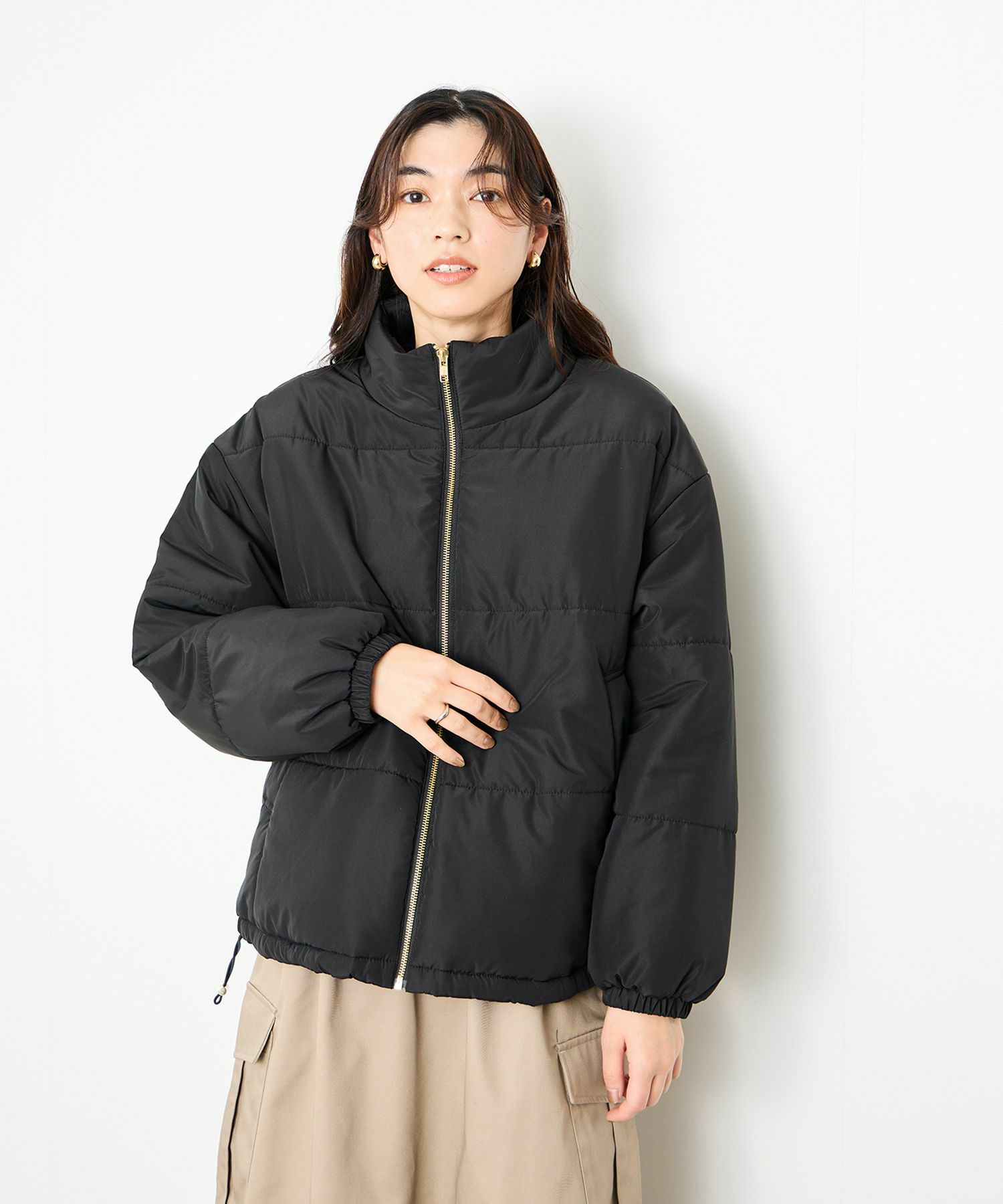 [最終さらに50%OFF]Idnes  コンパクト中綿ジャケット レディース商品画像-9