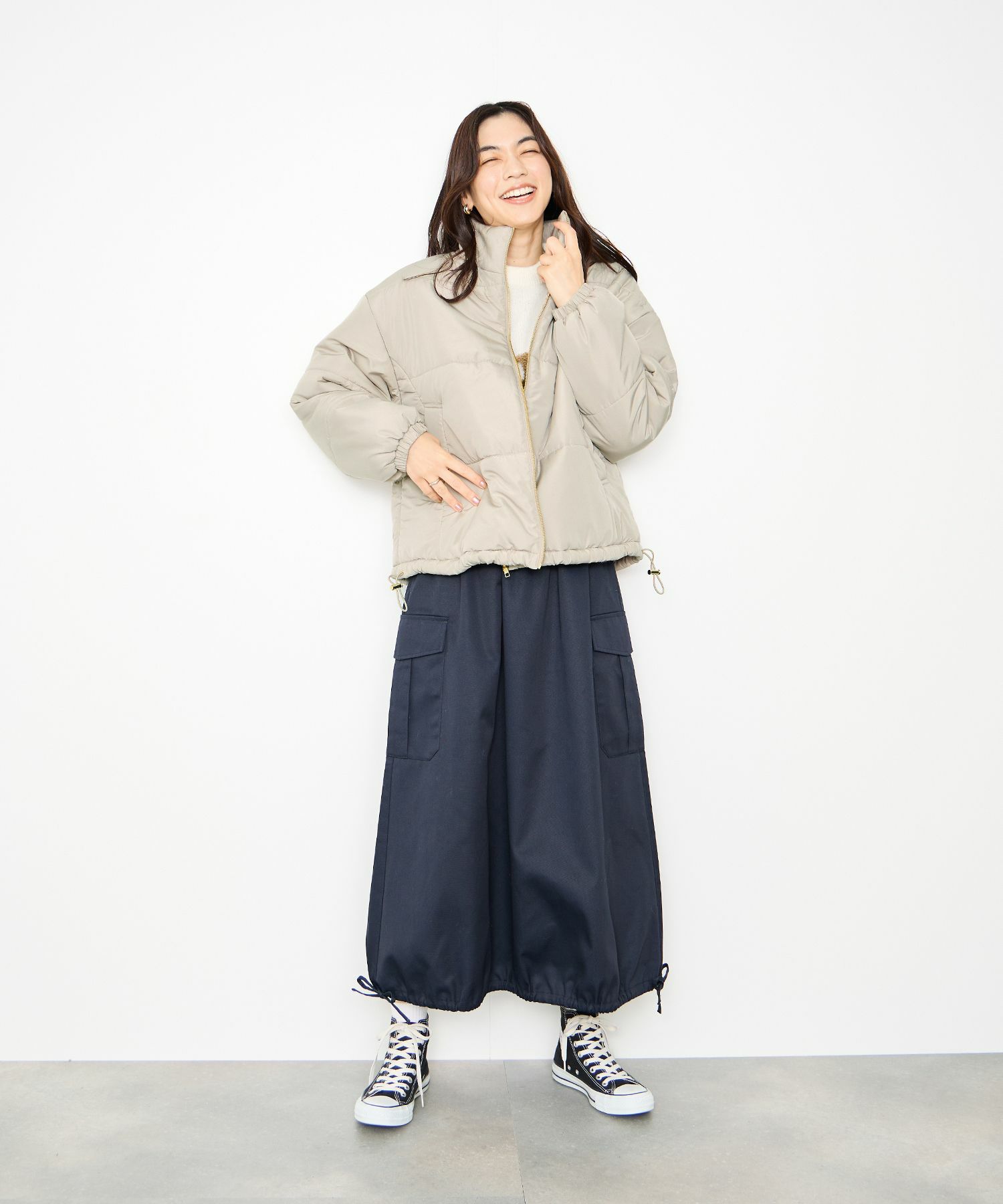 [最終さらに50%OFF]Idnes  コンパクト中綿ジャケット レディース商品画像-14