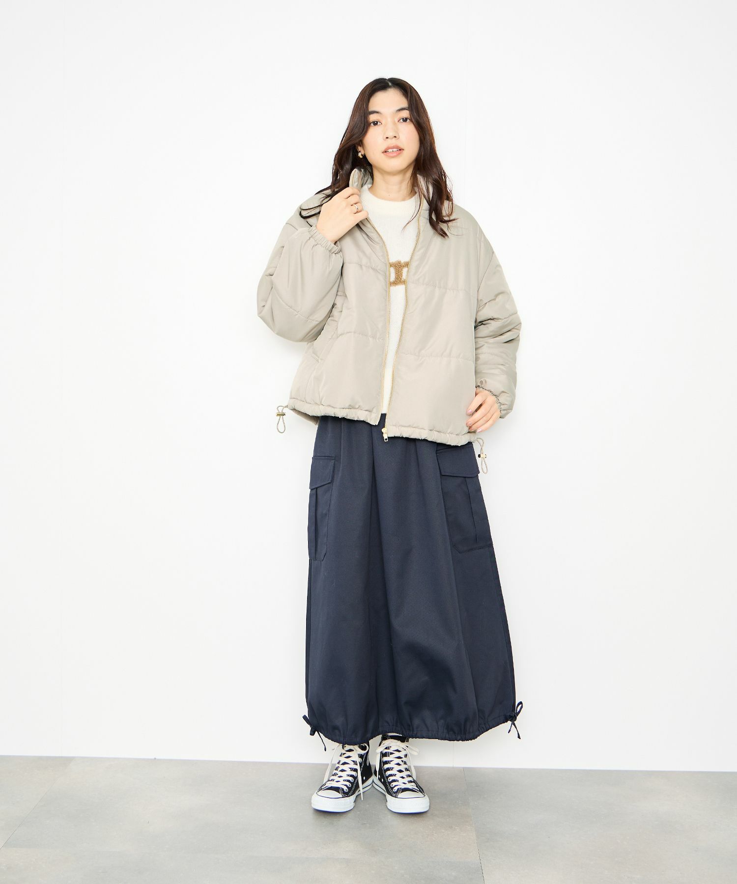 [最終さらに50%OFF]Idnes  コンパクト中綿ジャケット レディース商品画像-15