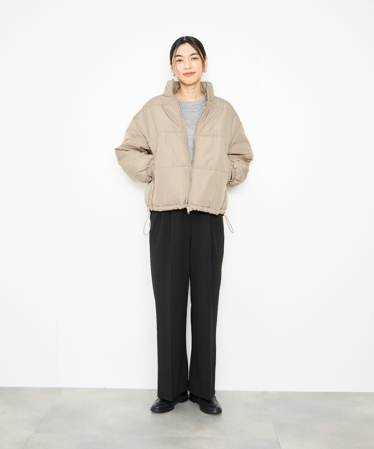 [最終さらに50%OFF]Idnes  コンパクト中綿ジャケット レディース商品画像-17