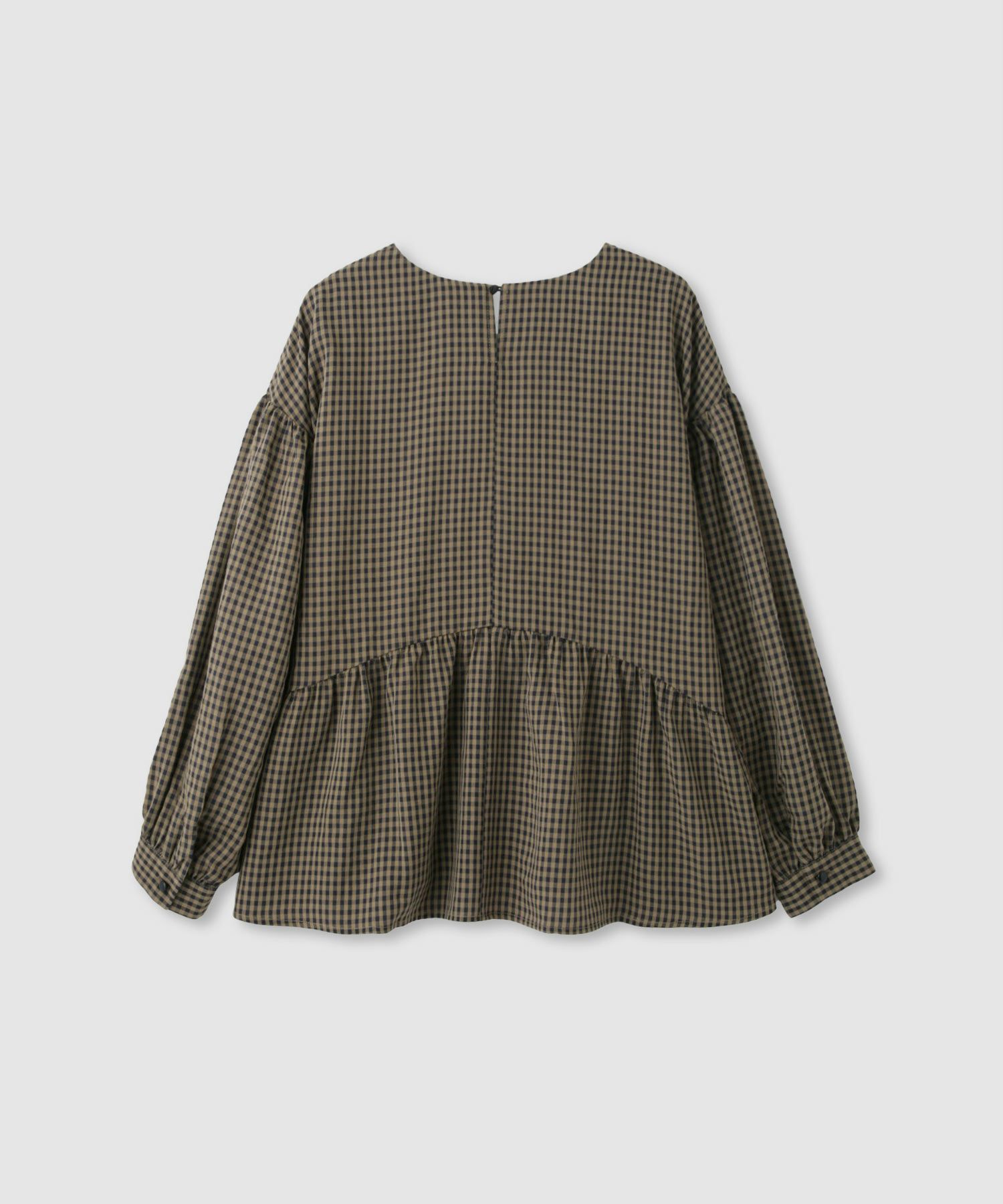 Idnes  ペプラムギンガムチェックブラウス レディース商品サムネイル-13