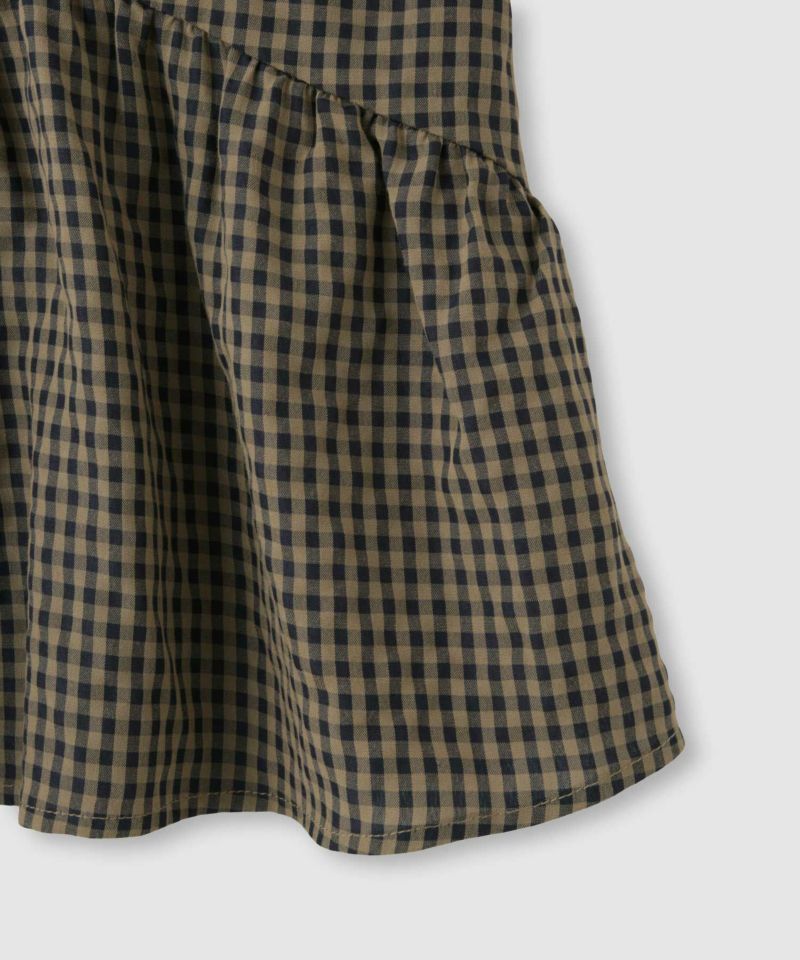 Idnes  ペプラムギンガムチェックブラウス レディース商品画像-17