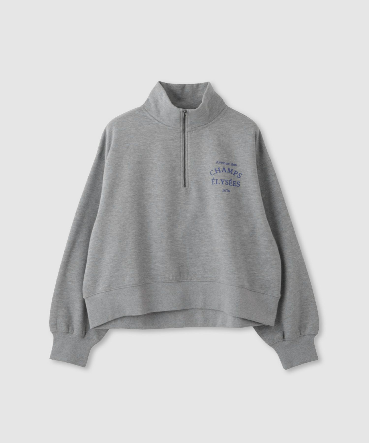 [値下げ]Idnes  裏起毛ロゴハーフジッププルオーバー レディース商品画像-15